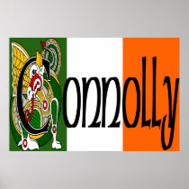 Connolly Celtic Dragon Poster Print