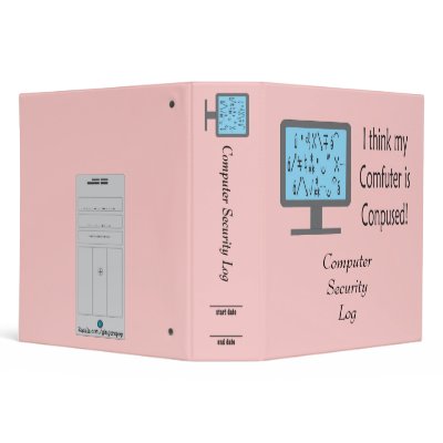 Conpused Comfuter! Avery Binder by gingerspop