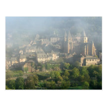 Conques, France postcard