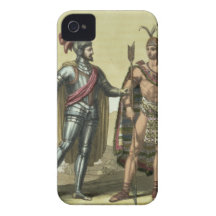 Conquistador with a Native American Chief (colour Case-Mate iPhone 4 Case