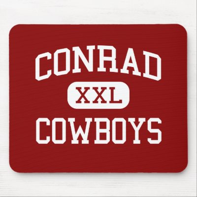 Conrad - Cowboys - High School - Conrad Montana Mousepads by customteamsportswear