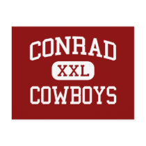 Conrad - Cowboys - High School - Conrad Montana Postcard