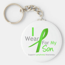 Conscience de lymphome je porte le vert de chaux p porte-clefs