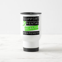 Conscience de santé mentale de soutien tasse