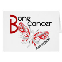 Conscience du PAPILLON 3 de cancer de l'os Cartes De Vœux
