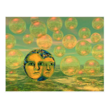 Consciousness – Gold and Green Awakening Post Cards