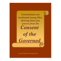Consent of the Governed Post Card