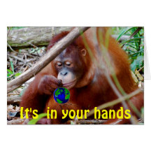 Conservation for Earth Hour or Earth Day Greeting Card