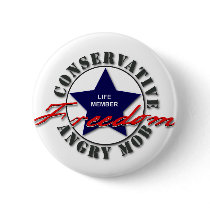 conservative Angry Mob - Life Member - Button