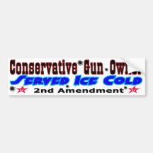 Conservative Gun Owner Bumper Sticker