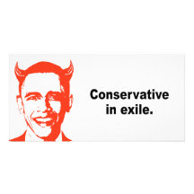 Conservative in exile personalized photo card