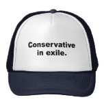 Conservative in exile trucker hats
