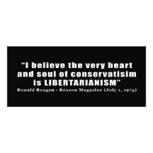 Conservative Libertarian Quote by President Reagan Personalized Invitations