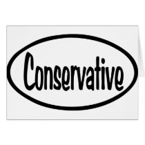 Conservative Oval Greeting Card
