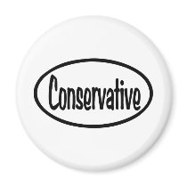 Conservative Oval Refrigerator Magnet