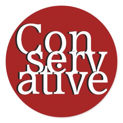 Conservative Round Stickers by Conservatized