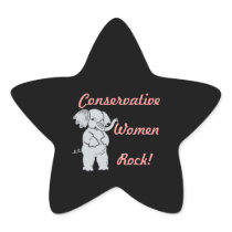 Conservative Women Rock Sticker Str