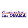 Conservatives for Obama bumper sticker