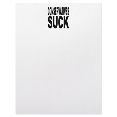 Conservatives Suck Letterhead Template by MyShirtSucks