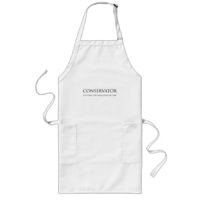 CONSERVATOR: FIGHTING THE ONSLAUGHT OF TIME APRONS by JimmyCFlash