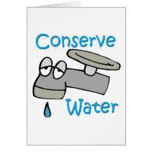 Conserve Water Drippy Faucet  blue Card