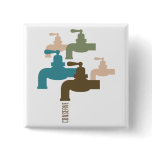 Conserve Water Faucet Pinback Buttons