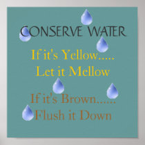 Conserve water print