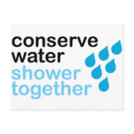 Conserve water, Shower together Postcards