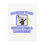 Conserve Water .. Shower With a Prosthetist Postcards