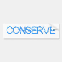 CONSERVE WATER STICKER BUMPER STICKERS