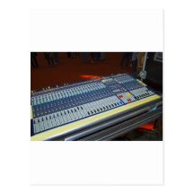 console de mélange audio - panneau sain cartes postales