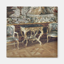 Console table and two armchairs, 1745 magnets