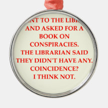 conspiracy joke christmas tree ornament