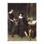 Constantijn Huygens  and his clerk, 1627 Gallery Wrapped Canvas