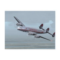 CONSTELLATION AIRPLANE -- AVIATION HISTORY! POSTCARD