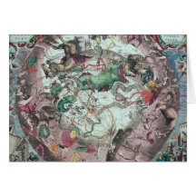 Constellations de l'hémisphère sud cartes de vœux
