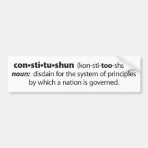 Constitushun Bumper Sticker