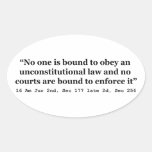 Constitution 16 Am Jur 2nd Sec 177 late 2d Sec 256 Oval Sticker