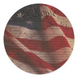Constitution and Flag Sticker