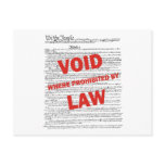 Constitution - VOID Postcard