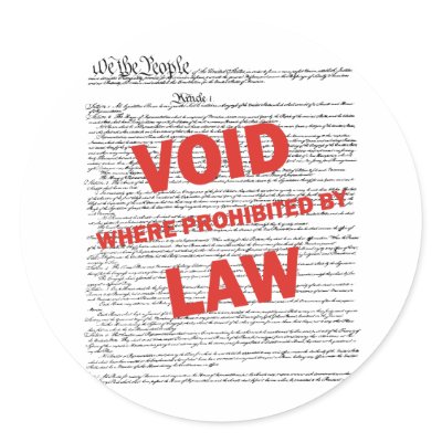 Constitution - VOID Round Sticker by 2plus2equals5