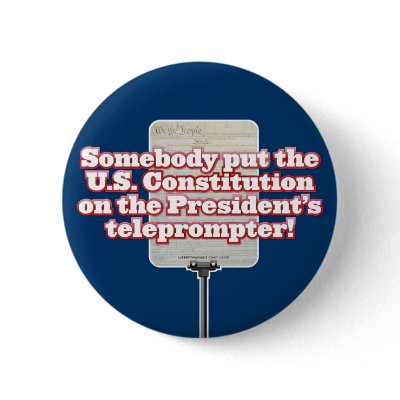 Constitutional Teleprompter Button by Libertymaniacs
