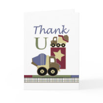 Construction Baby Card Thank You
