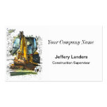 Construction Backhoe Illustration Business Card business cards
