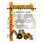 Construction Birthday Invitations