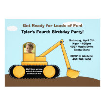 Construction Birthday Party Invitation