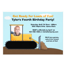 Construction Birthday Party Invitation