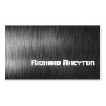 Construction black grey metal custom business cards
