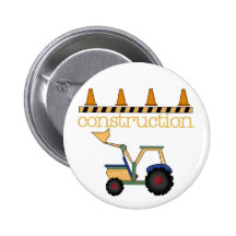 Construction Bucket Loader t-shirts and Gifts Buttons