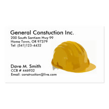 Construction Business Card Templates